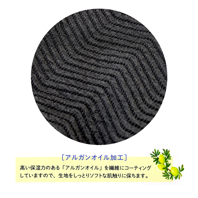 3分丈 ガードル ソフト 着圧 M-L~3L-4L レディース ヒップアップ 三分丈 ウェーブ編み 黒