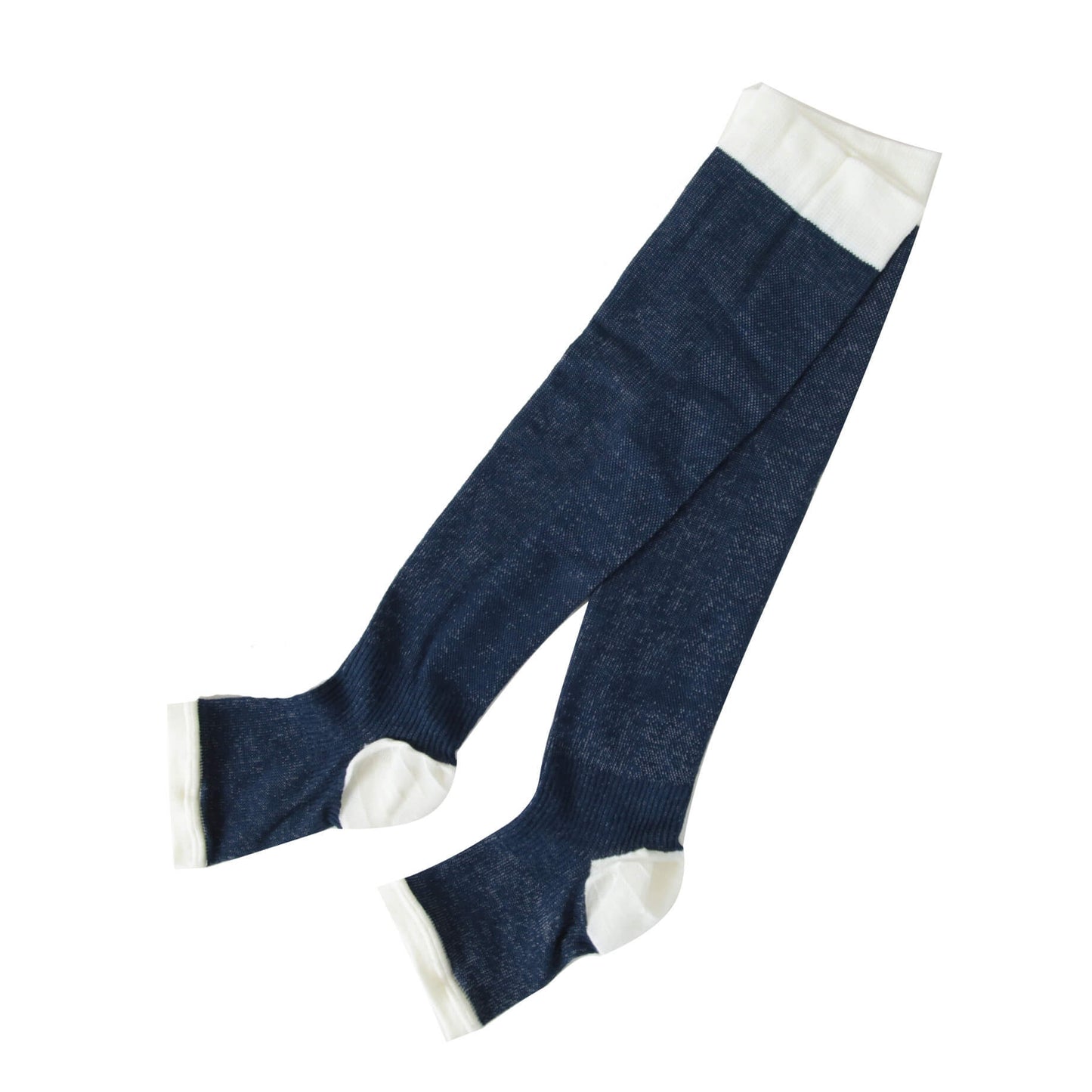 着圧ソックス 寝るとき 綿混 おやすみソックス 靴下 ハイソックス レディース オープントゥ S・M (女性 お休み ソックス 寝る時 夜用 つま先なし ルームソックス 着圧)