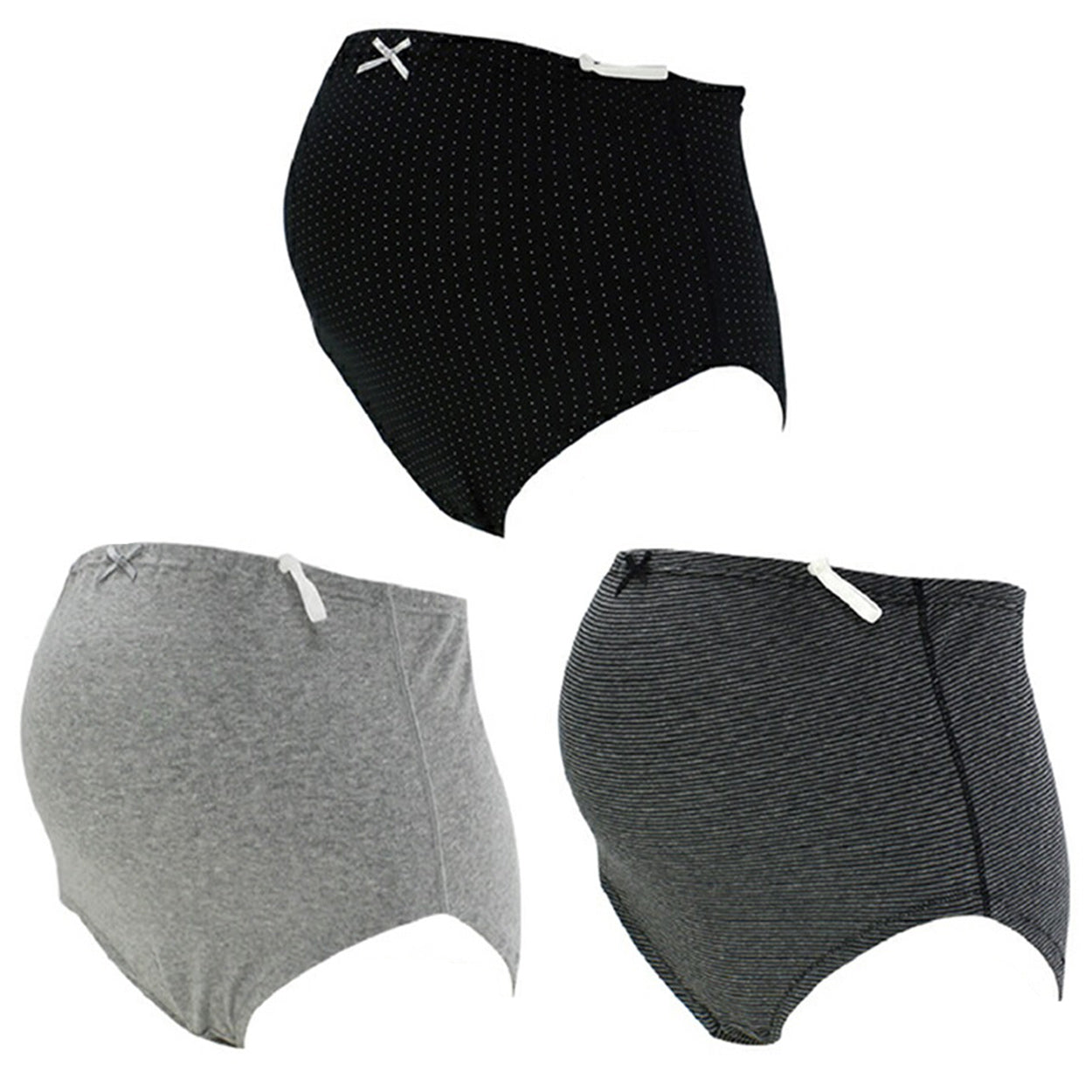 マタニティ ショーツ 3枚組 セット 綿100% 産前 パンツ 下着 M-L・L-LL (綿 コットン 妊婦 インナー 出産準備 M L LL)