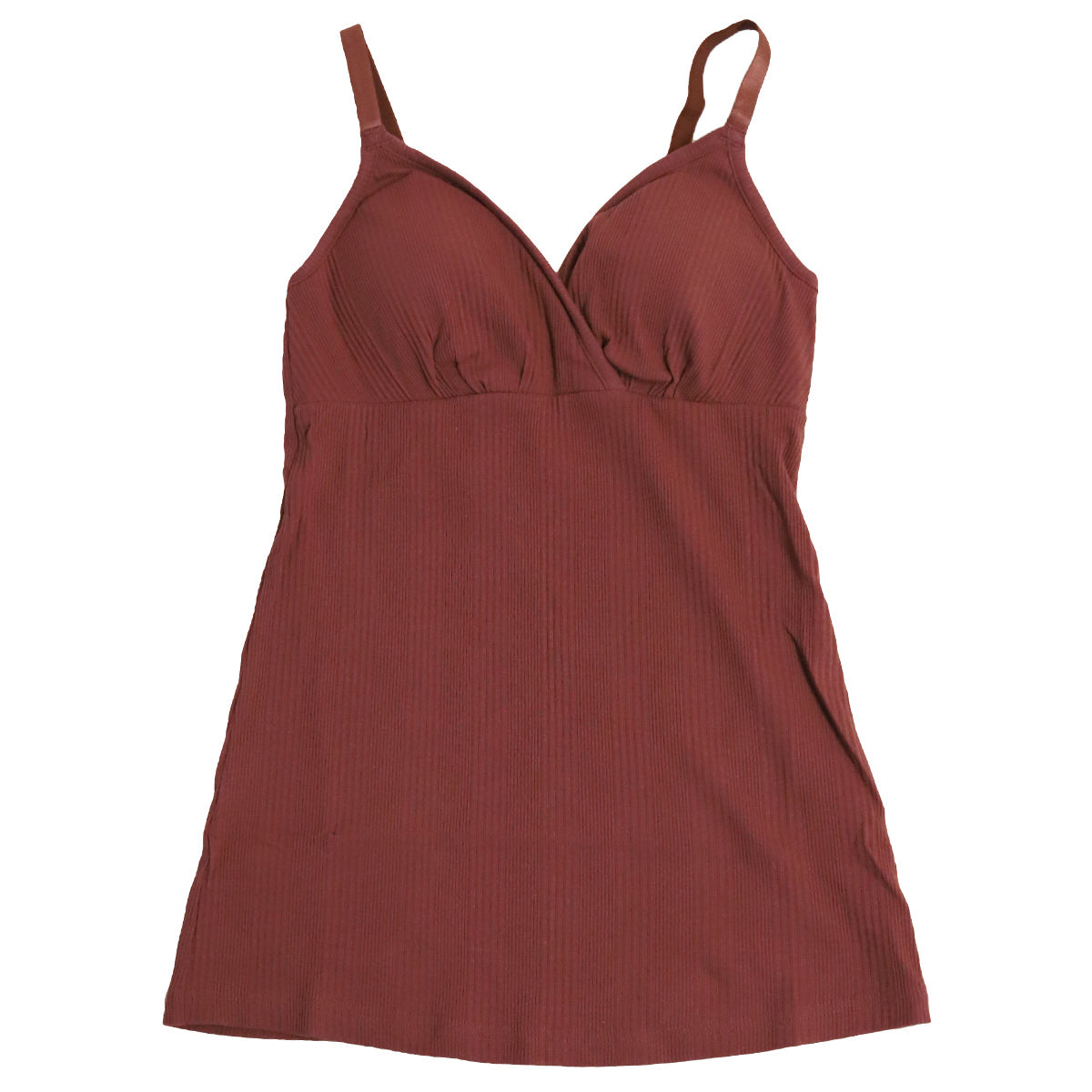 授乳キャミソール マタニティ ブラトップ かわいい 産前 産後 カップ裏綿100% クロスオープン 締め付けない シンプル M・L (マタニティー 出産準備 カップ付き インナー 下着 妊娠 妊婦 ローズマダム ランダムリブ) (在庫限り)