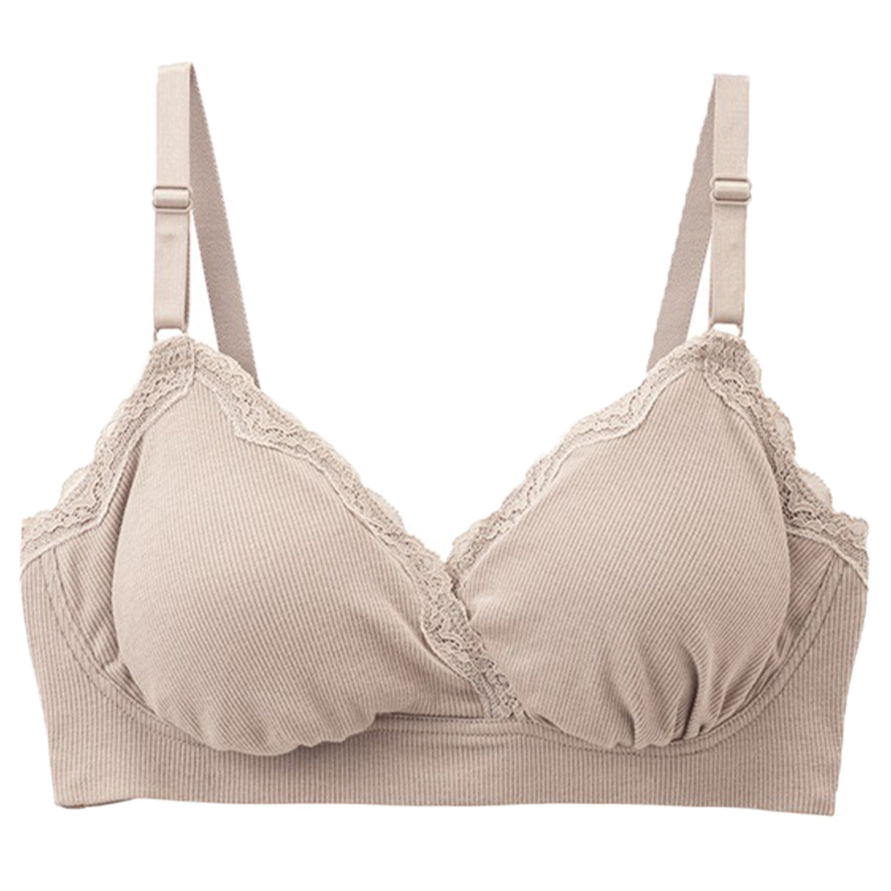 授乳ブラ マタニティ 産前 産後 ブラジャー カップ付き 下着 インナー カシュクール クロスオープン M~LL 出産準備 ワイヤーなし 4段階ホック マタニティウェア マタニティ服 ローズマダム おしゃれ