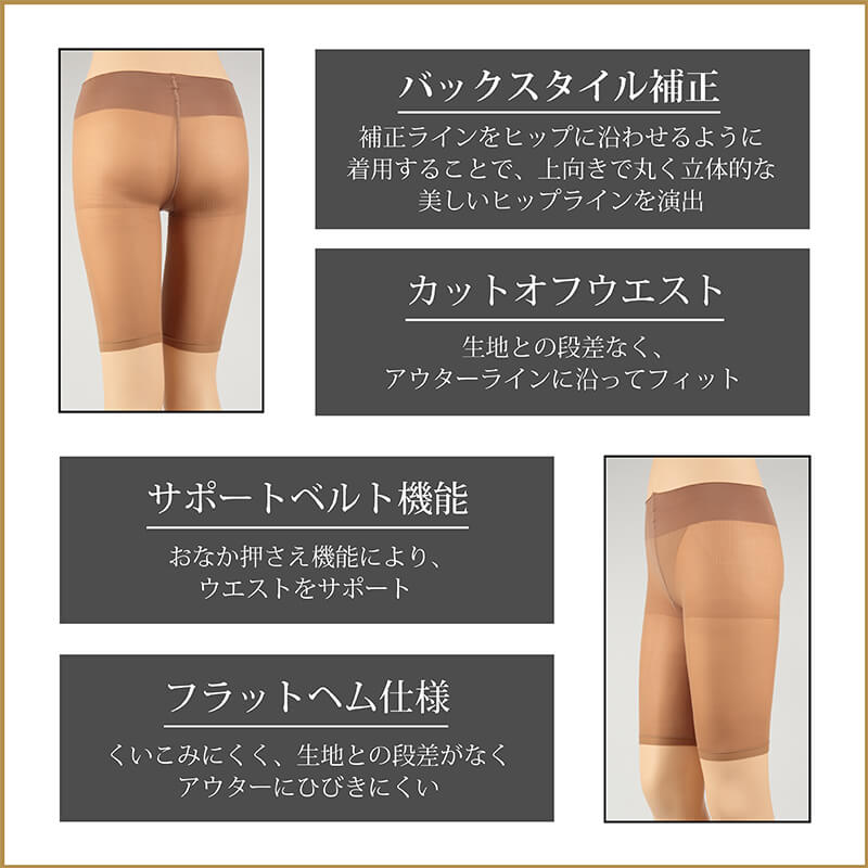 グンゼ ライザップ ガードル 5分丈 ヒップアップ 補正下着 M~LL (補正ボトム ぽっこりお腹 お腹引き締め ひびきにくい レディース 補正 インナー RIZAP)