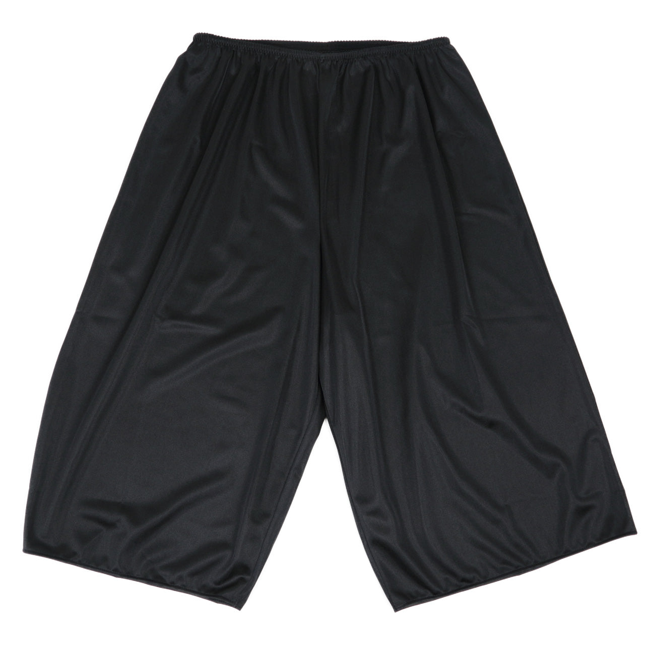 ペチコート パンツ ペチパンツ 透け防止 透けない M55~LL55 (キュロット フレアパンツ ひざ丈 レディース インナー ランジェリー ガウチョ ワイドパンツ 裏地 ベージュ 黒)