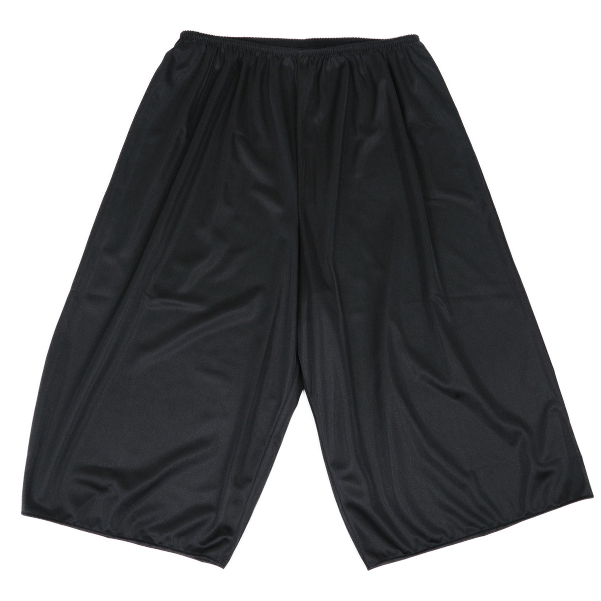 ペチコート パンツ ペチパンツ 透け防止 透けない M55~LL55 (キュロット フレアパンツ ひざ丈 レディース インナー ランジェリー ガウチョ ワイドパンツ 裏地 ベージュ 黒)