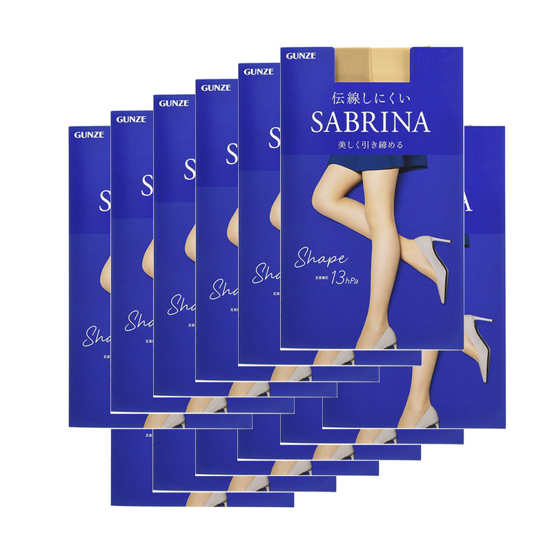グンゼ サブリナ 着圧ストッキング 足首13hPa レディース 12足セット S-M~L-LL (締め付けない 伝線しにくい 長時間 楽 ズレ落ち マチ付き 引き締め パンスト) (在庫限り)