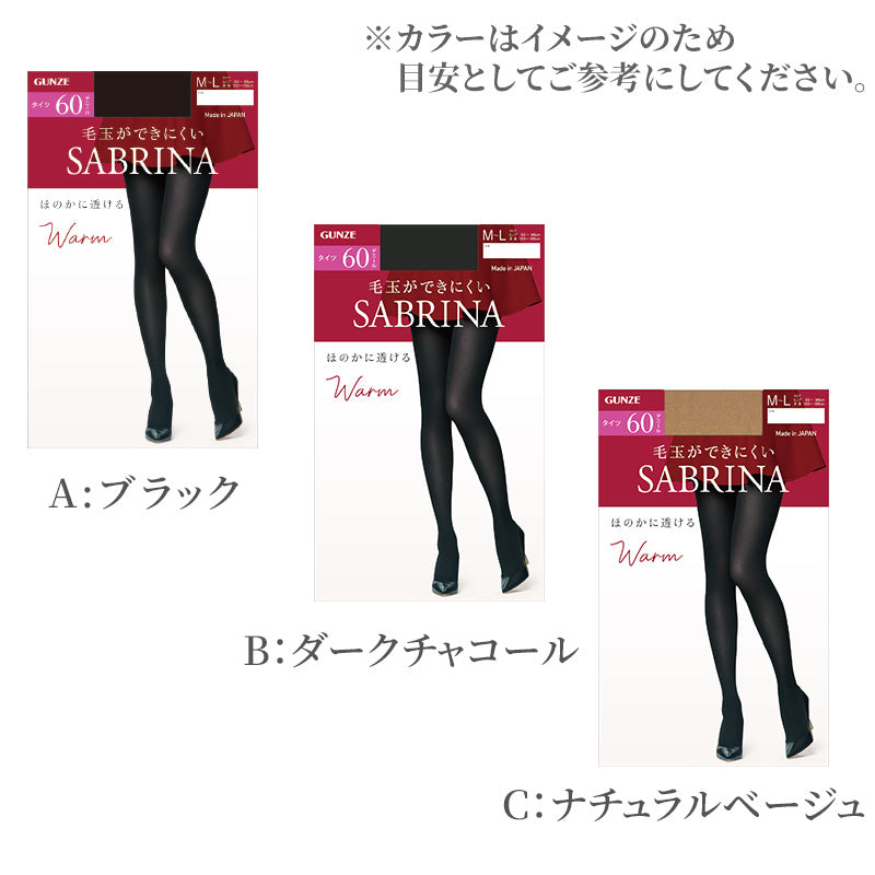 グンゼ サブリナ ウォームタイツ 60デニール M-L・L-LL (保湿 毛玉防止 静電気防止 婦人)
