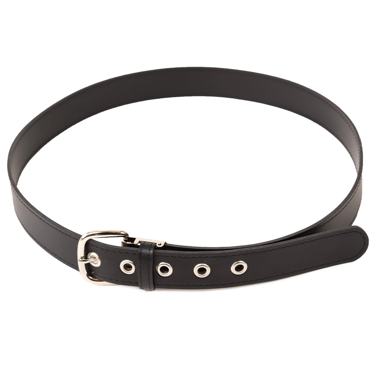 SchooLog 学生ベルト スクールベルト ハトメ打ち 100cm 男子 小学生 中学生 高校生 ベルト 紳士 フォーマル 学生服 通学用 制服用 ブラック 黒 入学準備