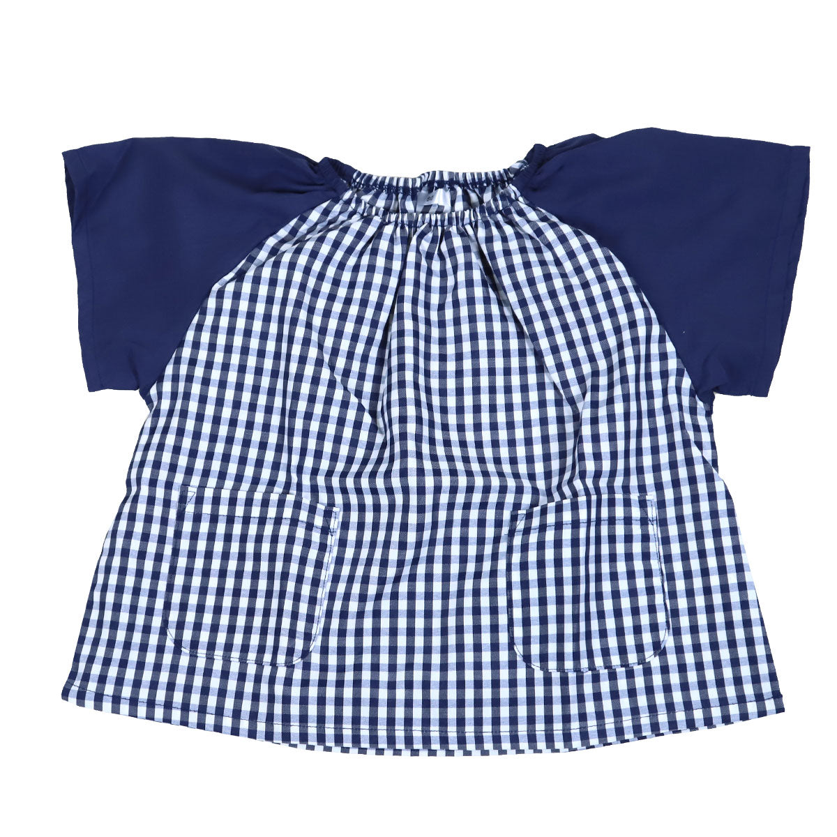 幼稚園 スモック 半袖 スモッグ 撥水 女の子 男の子 無地 80~130cm 子供 保育園 幼児 かぶり 入園 キッズ 80 90 100 110 120 130 シンプル