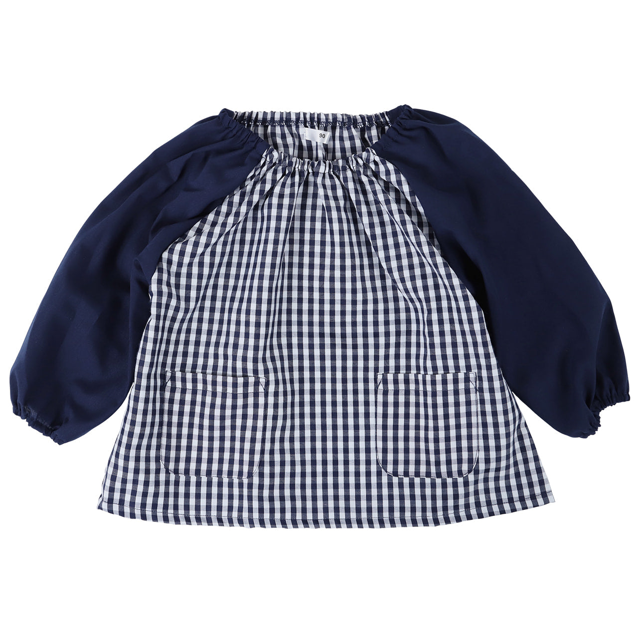 スモック 長袖 幼稚園 スモッグ 子供 撥水 キッズ 80~130cm 女の子 男の子 無地 80 90 100 110 120 130 お食事 エプロン 遊び着 保育園 子ども 入園準備