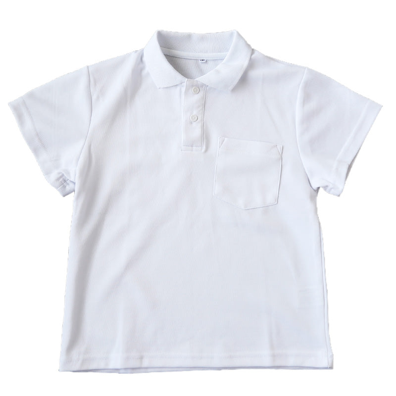 スクール ポロシャツ 半袖 キッズ 子供 スナップボタン スクールシャツ 制服 小学生 100cm~180cm 男子 女子 小学校 白 学生服 通学用 夏服 学校 120 130 140 150 160 170 180 大きいサイズ (在庫限り)