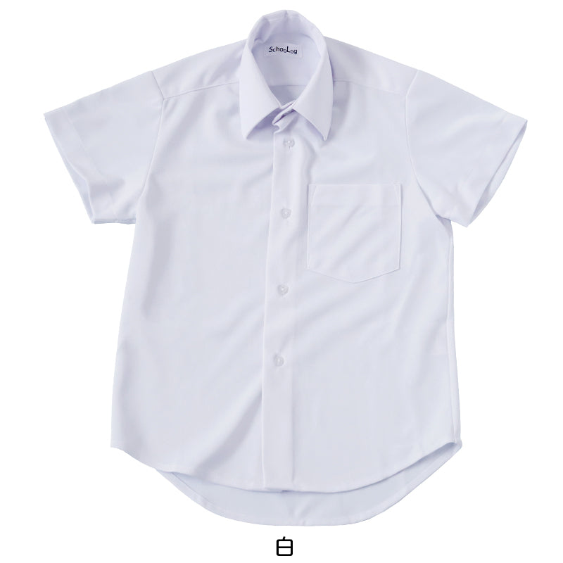 スクールシャツ 半袖 男子 ノーアイロン ストレッチ 110cmA~180cmB (カッターシャツ 学生服 小学生 中学生 高校生 男の子 制服 シャツ Yシャツ B体 ゆったり 大きいサイズ スクログ)
