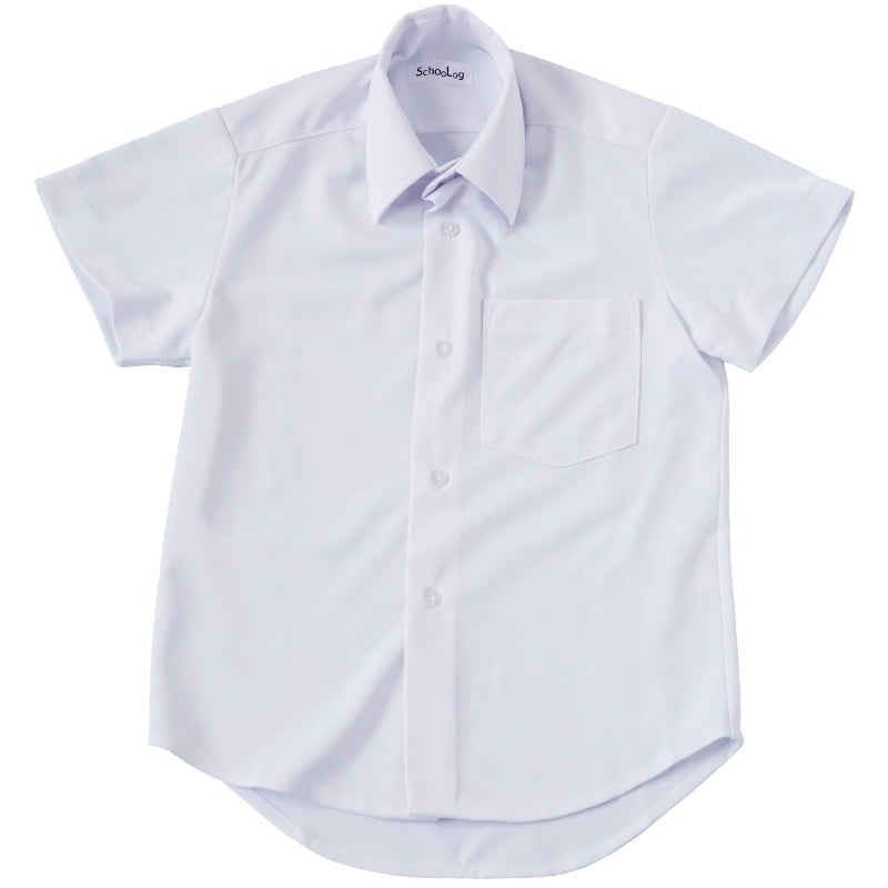 スクールシャツ 半袖 男子 ノーアイロン ストレッチ 110cmA~180cmB (カッターシャツ 学生服 小学生 中学生 高校生 男の子 制服 シャツ Yシャツ B体 ゆったり 大きいサイズ スクログ)