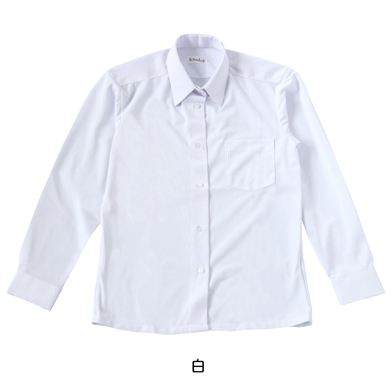 スクールシャツ 女子 長袖 ストレッチ ノーアイロン 中学生 高校生 制服 ワイシャツ SS(A体)~3L(B体) レディース 学生 カッターシャツ 140 150 160 170 yシャツ ニットシャツ ノンアイロン B体 学生服 女の子