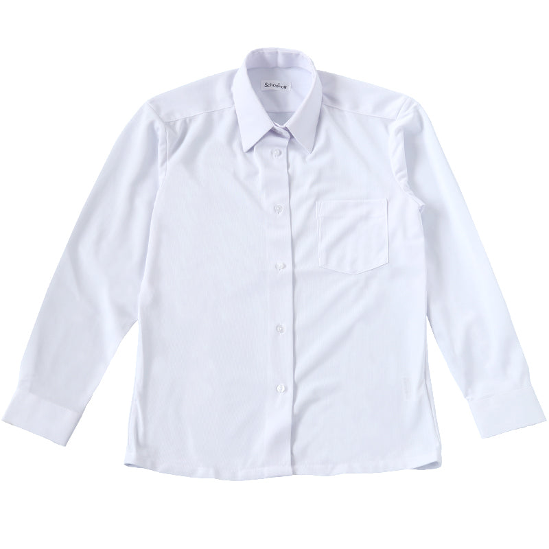 スクールシャツ 女子 長袖 ストレッチ ノーアイロン 中学生 高校生 制服 ワイシャツ SS(A体)~3L(B体) レディース 学生 カッターシャツ 140 150 160 170 yシャツ ニットシャツ ノンアイロン B体 学生服 女の子