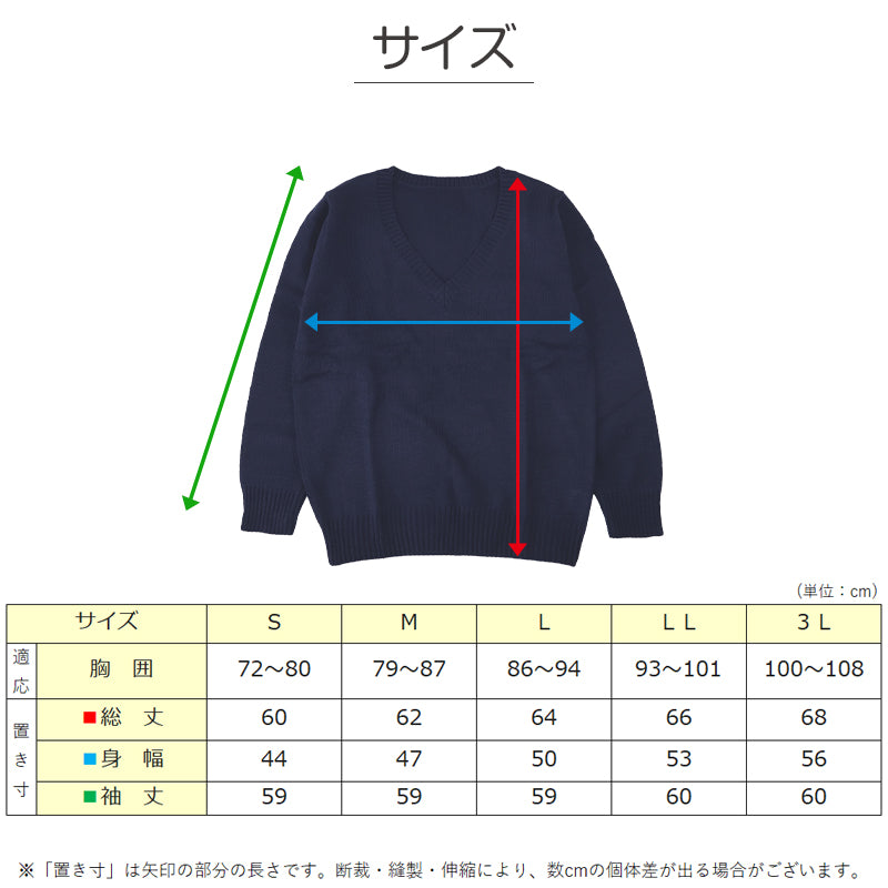 スクールセーター 女子 高校生 制服 ニット セーター 学生 Vネック S~3L 洗える 中学生 ウール 学校 無地 黒 紺 ベージュ 大きいサイズ 冬 秋 レディース スクール 女子高生 長袖 M L LL 3L