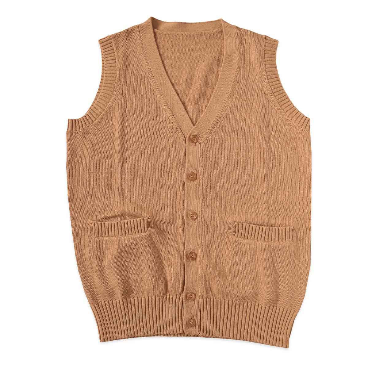 スクールベスト 女子 綿100% 制服 ニットベスト 前開き ベスト ニット S~3L 高校生 中学生 学生 レディース ポケット 洗える シンプル 無地 ホワイト オールシーズン 大きいサイズ チョッキ S M L LL 3L 前あき