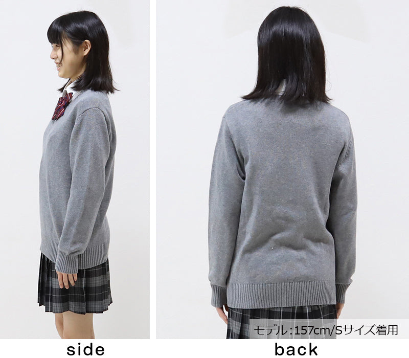 スクールセーター 女子 綿100% 制服 ニット コットン 薄手 無地 vネック S~3L スクール セーター 学生 レディース 春 秋 綿 中学生 高校生 S M L LL 3L 大きいサイズ 白 紺 黒 グレー ベージュ 洗える シンプル