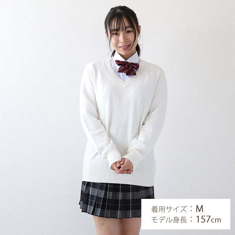 スクールセーター 女子 綿100% 制服 ニット コットン 薄手 無地 vネック S~3L スクール セーター 学生 レディース 春 秋 綿 中学生 高校生 S M L LL 3L 大きいサイズ 白 紺 黒 グレー ベージュ 洗える シンプル