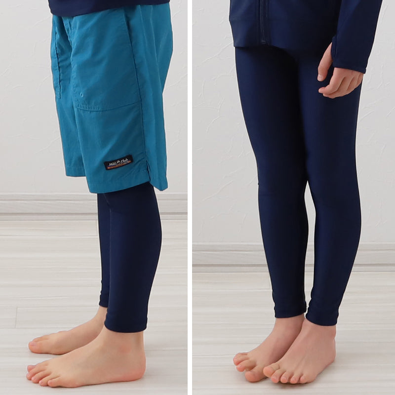 ラッシュガード レギンス キッズ 子供 スクール水着 ラッシュレギンス UVカット 90~170cm 9分丈 スパッツ スポーツ 男の子 女の子 スイムレギンス 学校 プール 授業 紫外線対策 海水浴 レジャー 川遊び