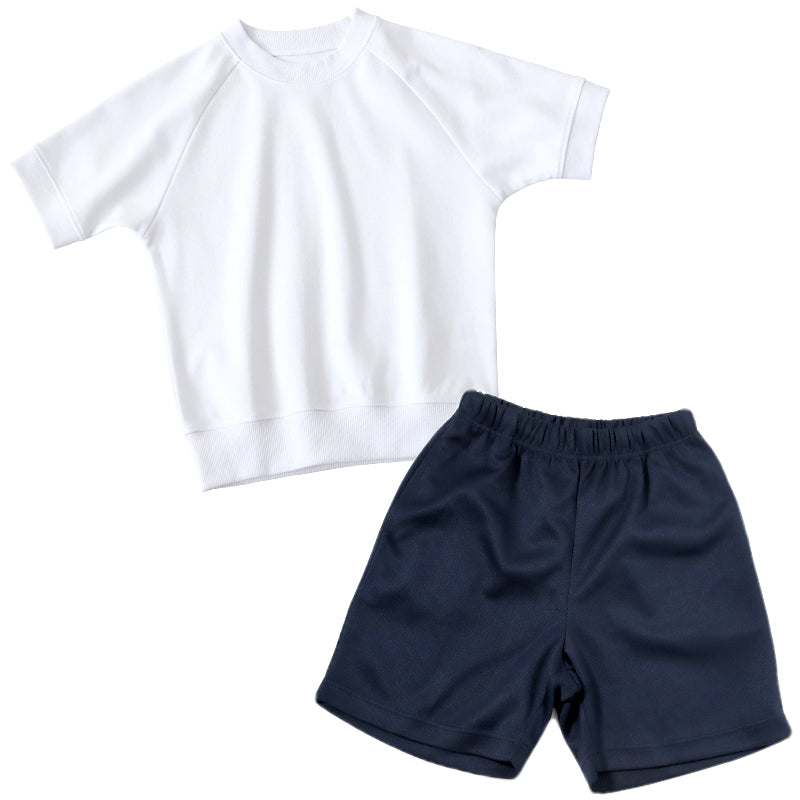 体操服 上下セット 半袖 クォーターパンツ 体操着 大きいサイズ 2点セット S~3L 小学生 中学生 男子 女子 半そで 半ズボン 短パン スクール 体育 衣替え 子供 子ども キッズ (送料無料)