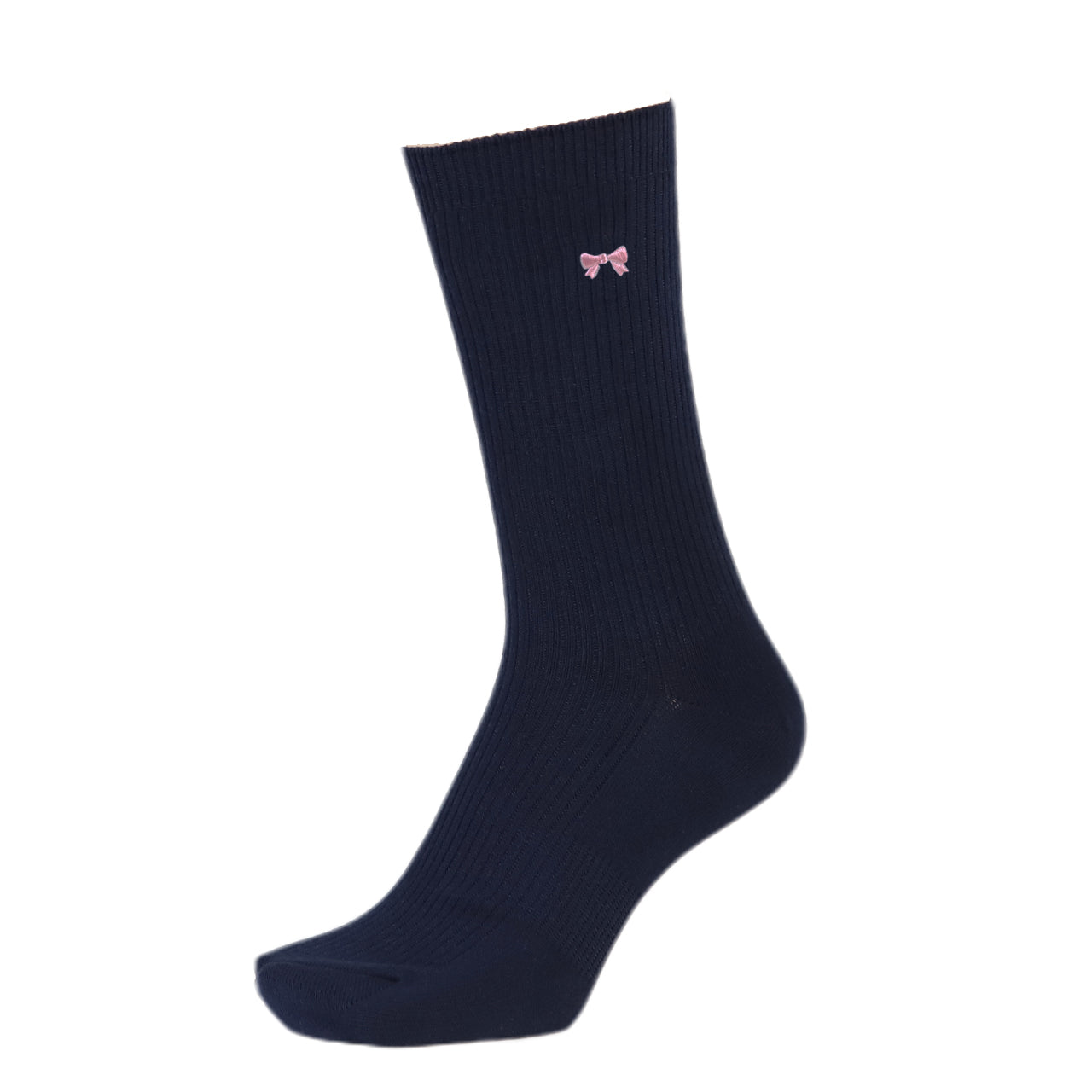 スクールソックス ワンポイント 女子 男子 クルー丈 靴下 14-16cm~18-20cm (白 紺 黒 通園 通学 ソックス 小学生 学校 子供 キッズ 両面刺繍 スクログ)