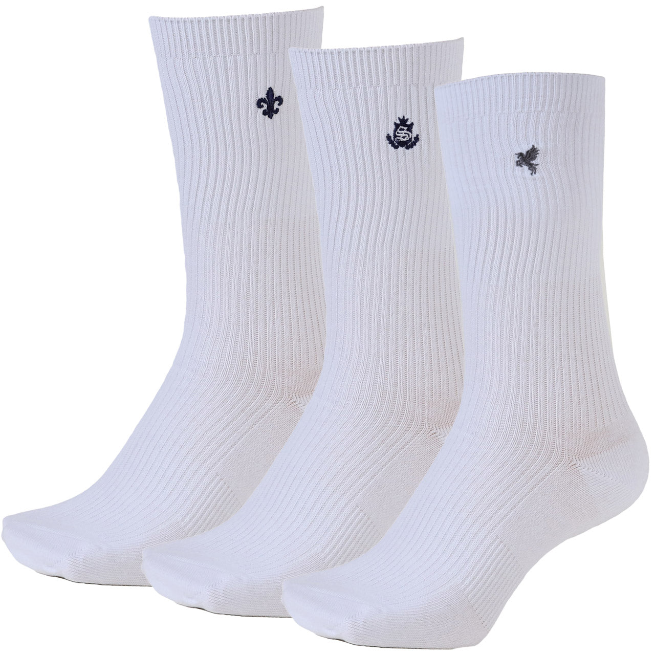 靴下 ワンポイント 学校 クルー丈 スクールソックス 女子 3足セット 白 紺 黒 制服 通学 20-22cm~24-26cm 中学生 高校生 刺繍 レディース 学生 小学校 中学校 まとめ買い