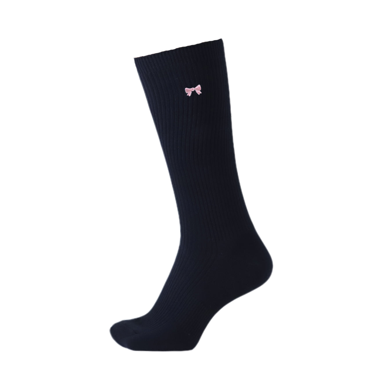 スクールソックス ワンポイント 女の子 スリークォーター丈 靴下 14-16cm~18-20cm 短め ハイソックス キッズ 子供 白 黒 紺 刺繍 ねこ 保育園 幼稚園 小学生 小学校 通園 通学 スクログ