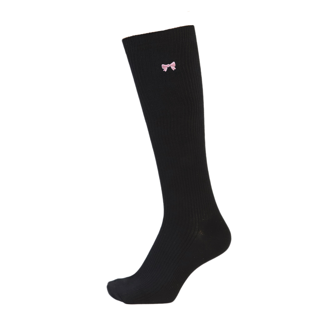 スクールソックス ワンポイント ハイソックス 女子 男子 靴下 14-16cm~18-20cm (白 紺 黒 通園 通学 ソックス 小学生 学校 子供 キッズ 両面刺繍 スクログ)