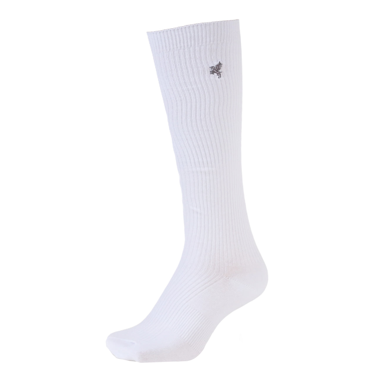 スクールソックス ワンポイント ハイソックス 女子 男子 靴下 20-22cm~24-26cm (白 紺 黒 学生 通学 ソックス 高校生 中学生 両面刺繍 スクログ)