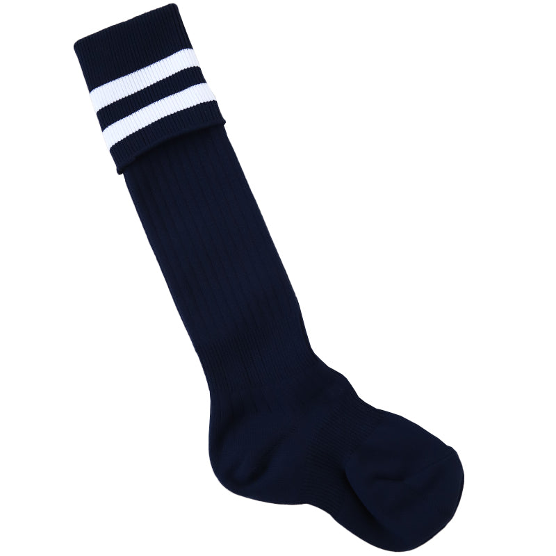 サッカー ソックス 靴下 ハイソックス キッズ ジュニア 男子 女子 サポート 日本製 19-21cm 22-24cm 25-27cm 27-29cm 伸縮性 テーピング 丈夫 エンジ 黒 フットサル バレーボール チア チーム ユニフォーム (在庫限り)
