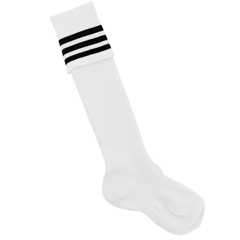 サッカー ソックス 靴下 ハイソックス キッズ ジュニア 男子 女子 サポート 日本製 19-21cm 22-24cm 25-27cm 27-29cm 伸縮性 テーピング 丈夫 エンジ 黒 フットサル バレーボール チア チーム ユニフォーム (在庫限り)