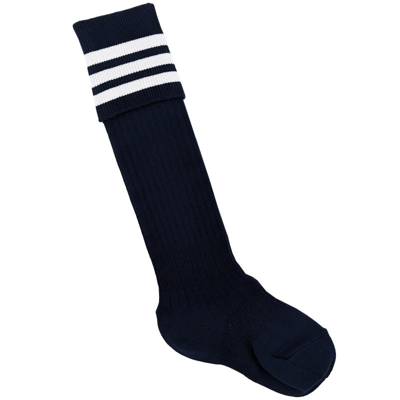 サッカー ソックス 靴下 ハイソックス キッズ ジュニア 男子 女子 サポート 日本製 19-21cm 22-24cm 25-27cm 27-29cm 伸縮性 テーピング 丈夫 エンジ 黒 フットサル バレーボール チア チーム ユニフォーム (在庫限り)