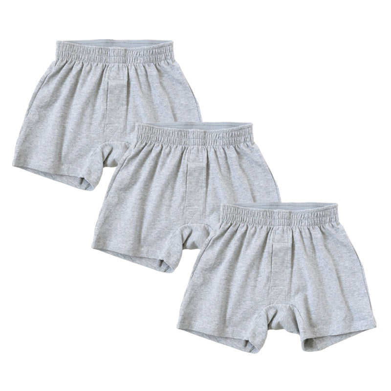 キッズ トランクス 子供 綿 男の子 パンツ ニットトランクス 前開き 3枚セット 130cm~160cm 下着 肌着 子供用 綿混 無地 シンプル インナー 子ども ジュニア コットン 小学生