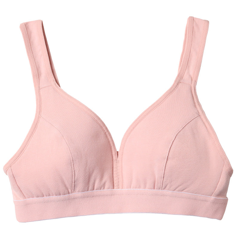 ジュニアブラ 小学生 中学生 綿 ノンワイヤー ブラジャー ジュニア ファーストブラ SS~LL 高校生 女の子 コットン 子供 下着 スクールインナー ブラトップ シンプル 無地 白 ピンク SS S M L LL