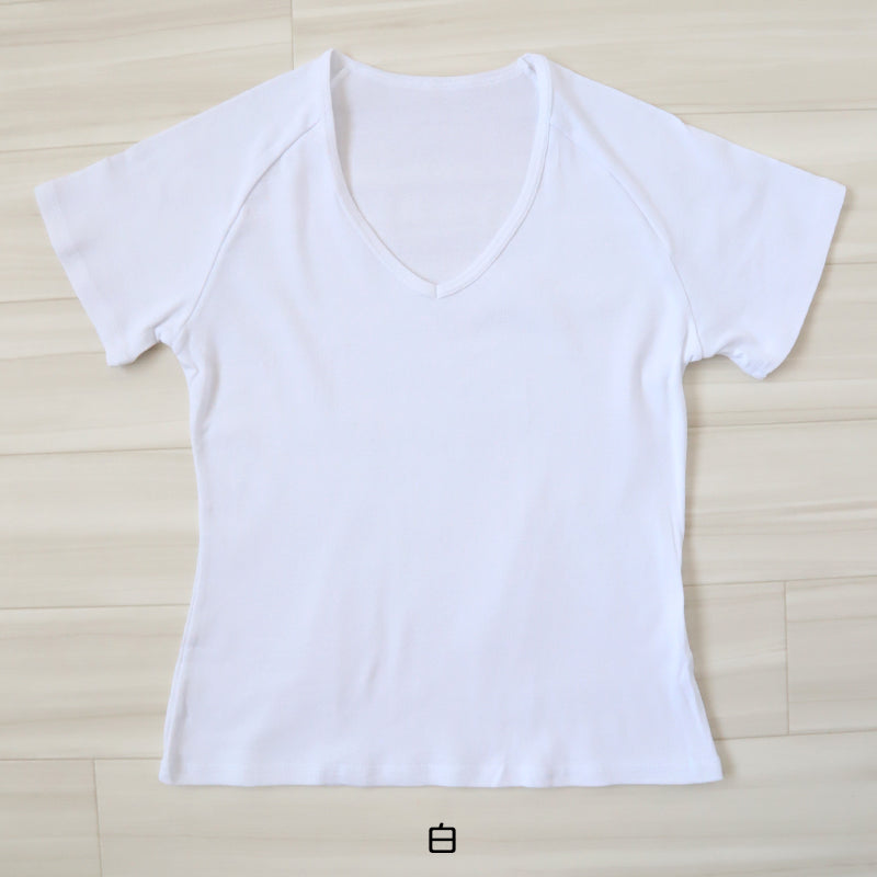 セーラー服 インナー 綿100% 半袖 tシャツ vネック 女子 S~BL 中学生 高校生 下着 子供 女の子 ジュニア キッズ スクール 学生 レディース コットン 抗菌防臭 スクールインナー