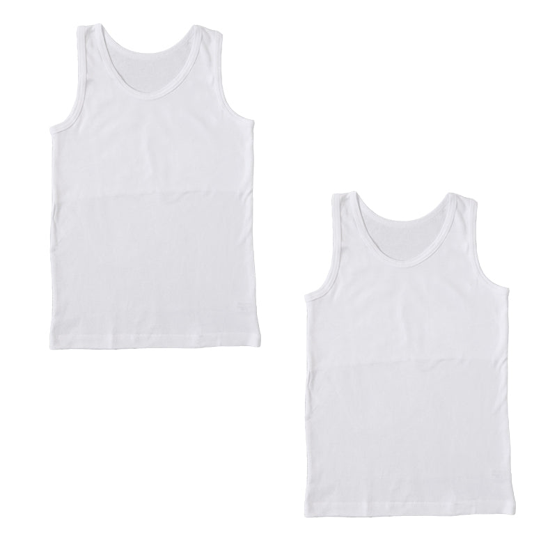 タンクトップ インナー 女児 女の子 白 胸二重 胸二重肌着 2枚組 100cm~160cm 無地 胸二重タンクトップ 子供 下着 肌着 ノースリーブ シンプル キッズインナー 130 140 150 160
