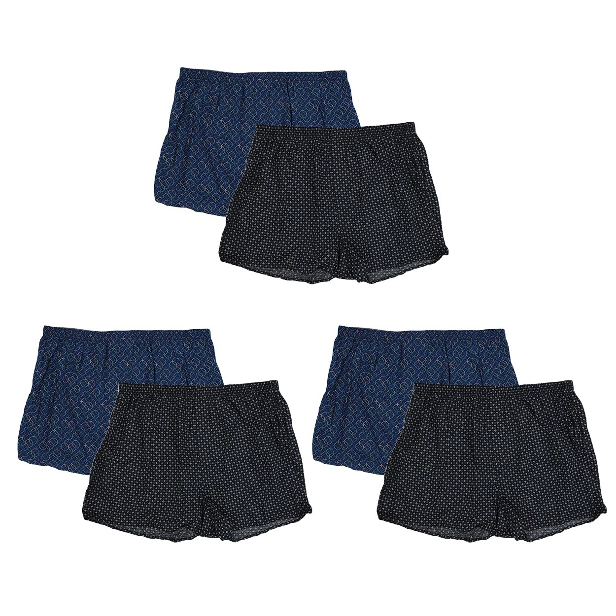 前開きトランクス2枚組×3セット 6L 7L 8L メンズ インナー コットン100% BIGサイズ 肌着 下着 ビッグ サイズ 大寸 パンツ 前あき