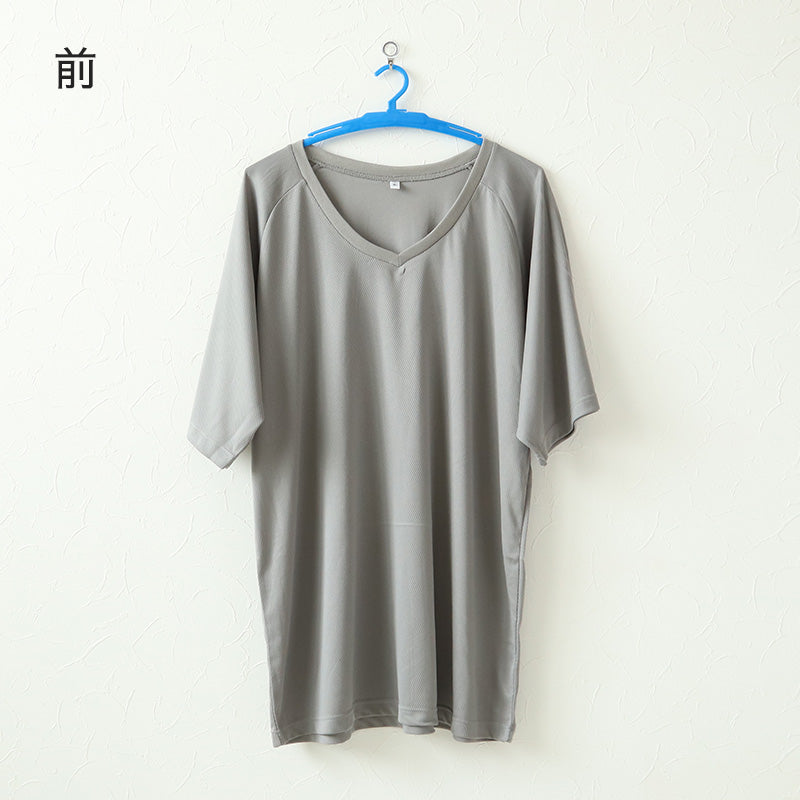 大きいサイズ メンズ 半袖 V首 Vネック メッシュ インナー 3L~5L 肌着 シャツ 下着 夏 涼しい ビッグ 大寸 白t 大きめ でかい ぽっちゃり 肥満 マッチョ 筋肉 体型カバー 3L 4L 5L (在庫限り)