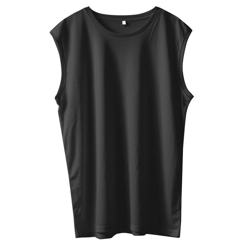 大きいサイズ メンズ スリーブレス ノースリーブ インナー メッシュ 丸首 クルーネック 3L~5L 肌着 シャツ 下着 夏 涼しい ビッグ 大寸 白t 大きめ でかい ぽっちゃり 肥満 マッチョ 筋肉 体型カバー 3L 4L 5L (在庫限り)