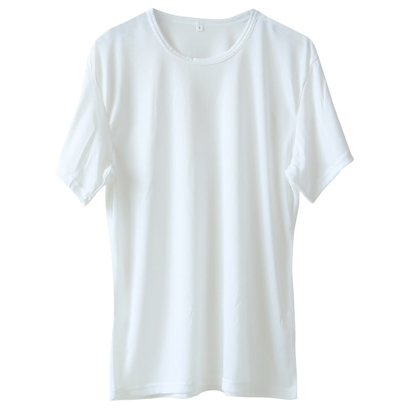 メンズ インナー 半袖 丸首 シャツ Tシャツ M~LL 超薄手 軽い 涼しい 夏 肌着 下着 アンダーウェア 夏 薄手 速乾