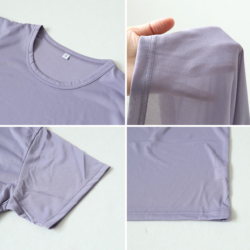 メンズ インナー 半袖 丸首 シャツ Tシャツ M~LL 超薄手 軽い 涼しい 夏 肌着 下着 アンダーウェア 夏 薄手 速乾