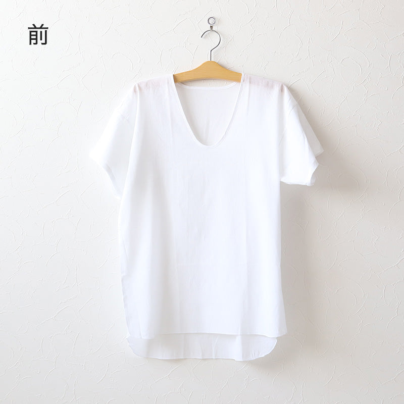 クレープ肌着 メンズ 半袖 tシャツ 綿100% 2枚組 M~LL (下着 インナー 夏 涼しい 吸汗速乾 男性 紳士 コットン Uネック U首 M L LL)