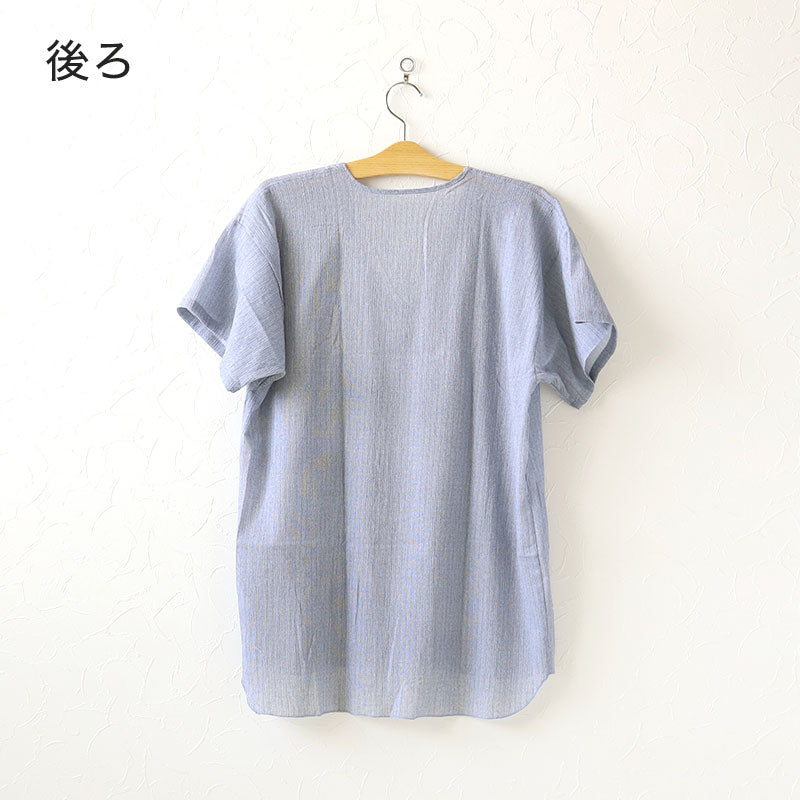 クレープ肌着 メンズ 半袖 tシャツ 綿100% 2枚組 M~LL 下着 インナー 夏 涼しい 吸汗速乾 男性 紳士 コットン Uネック U首 M L LL (在庫限り)