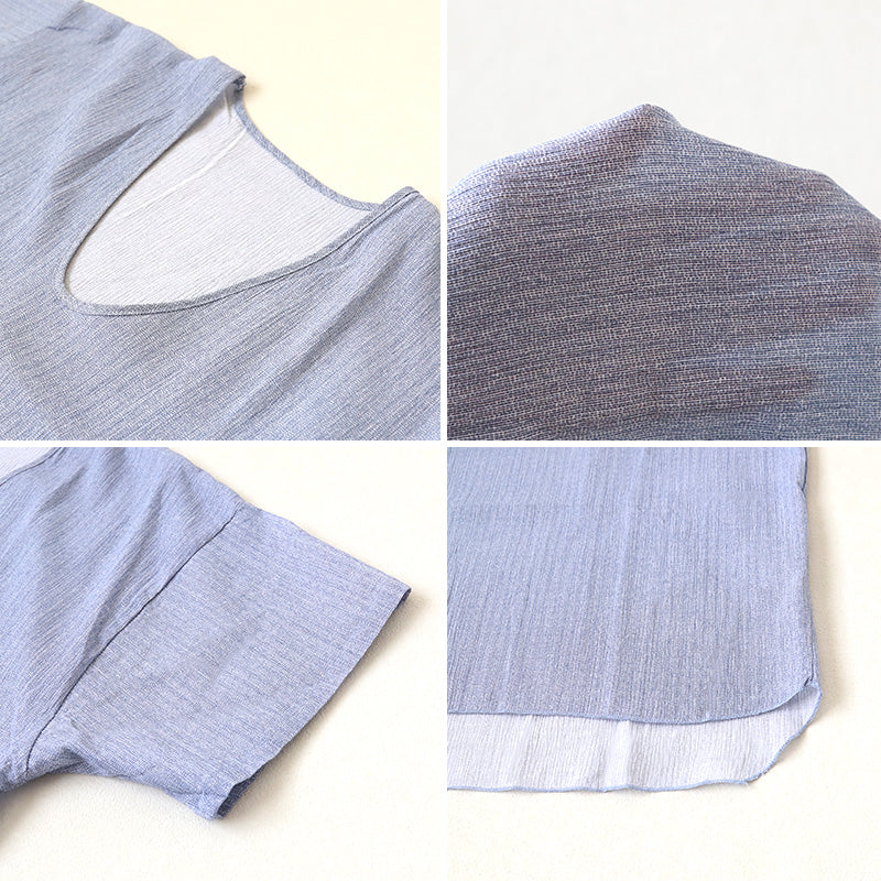 クレープ肌着 メンズ 半袖 tシャツ 綿100% 2枚組 M~LL 下着 インナー 夏 涼しい 吸汗速乾 男性 紳士 コットン Uネック U首 M L LL (在庫限り)