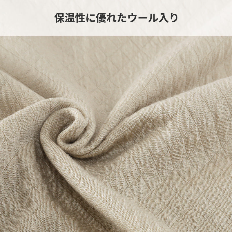 キルト 肌着 大きいサイズ メンズ U首 長袖 毛混 日本製 綿100 3L 大寸 インナー キルトシャツ キルトインナー 長袖シャツ 紳士 肌着 発熱 防寒 あったか あたたかい 冬 プレゼント ギフト (在庫限り)
