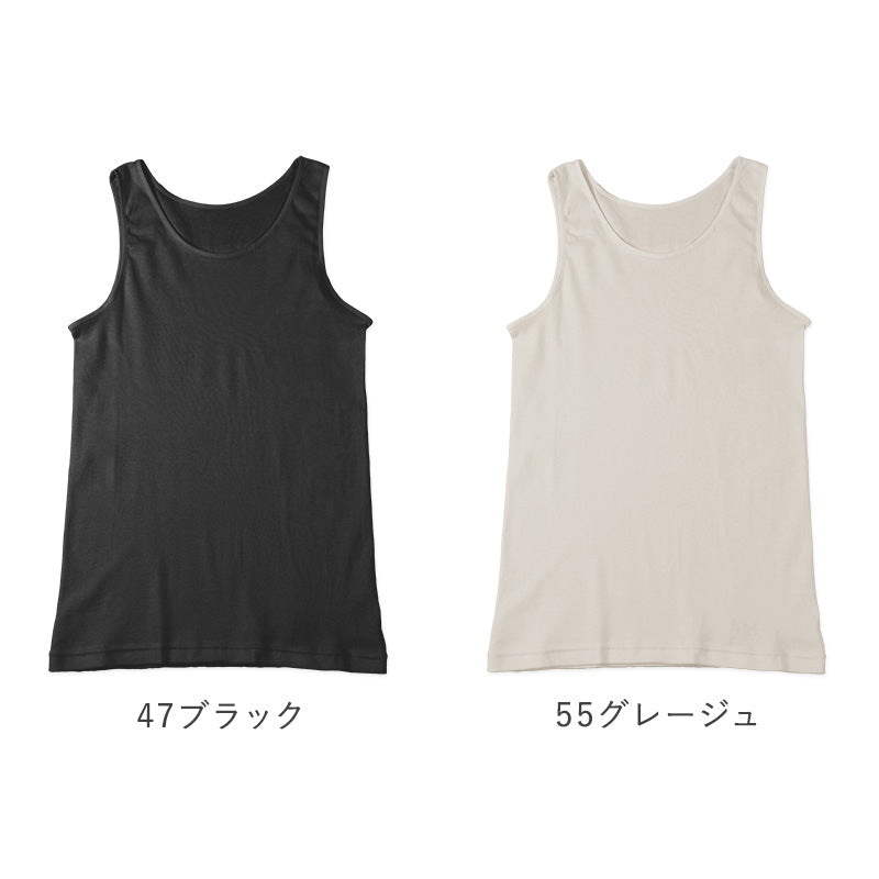 レディース 綿100% タンクトップ ノースリーブ インナー 肌着 M L LL UVカット 紫外線対策 保湿 下着 女性 婦人 インナーシャツ コットン 夏