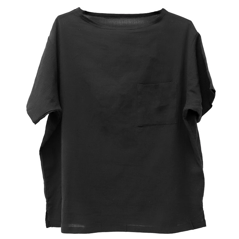 クレープ肌着 メンズ 半袖 tシャツ 綿100% ゆったり M L LL ブラック ネイビー 下着 インナー 夏 涼しい 吸汗速乾 男性 紳士 コットン 涼感 クールビズ (在庫限り)