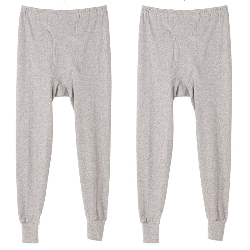 2枚組 綿100% メンズ インナー 保温 あったか 肌着 長ズボン下 M L LL あったかインナー 遠赤外線 下着 ボトム スパッツ レギンス 綿 コットン 無地 秋 冬 30代 40代 50代 60代