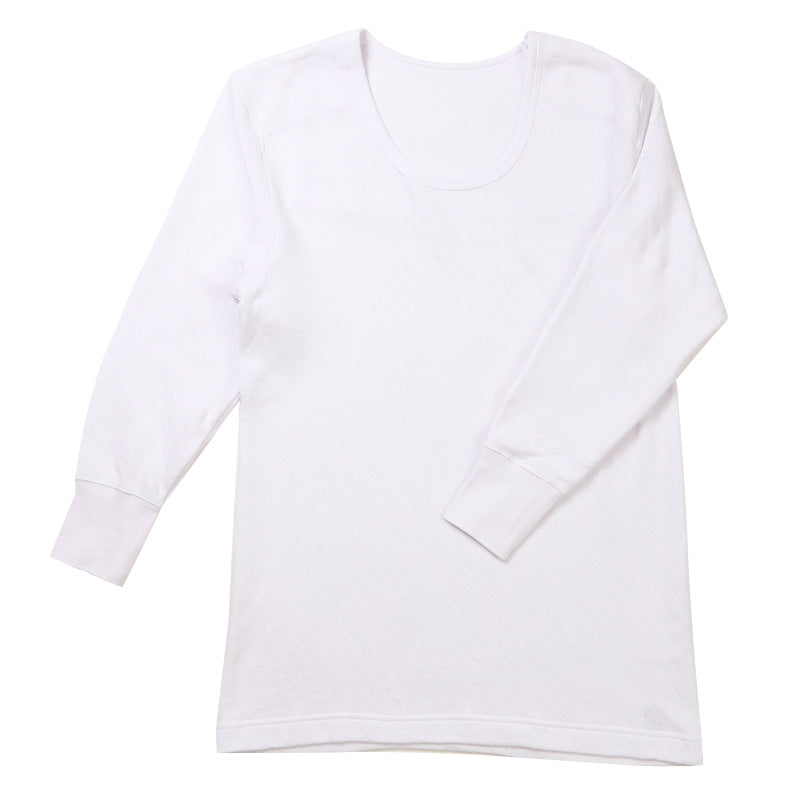 表裏綿100% メンズ インナー 保温 あったか 長袖 tシャツ U首 肩ひじ当付き M L LL 肌着 厚地 あったかインナー 遠赤外線 下着 インナーシャツ 綿 コットン 無地 秋 冬 30代 40代 50代 60代