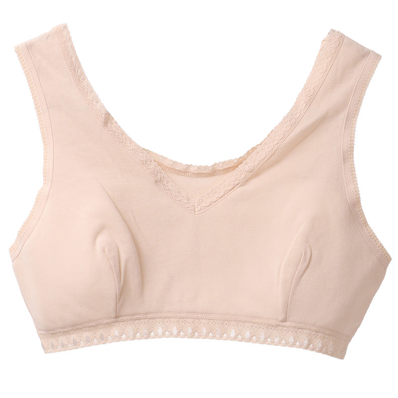 レディース ブラジャー ソフトブラ 綿100% 強撚糸 ノンワイヤー レディース M L LL 夏 涼しい ソフトカップ付き 薄手 やわらか 肌着 下着 インナー 楽ブラ 肌にやさしい 綿ブラ 綿インナー 婦人肌着 綿肌着 ノンワイヤーブラ